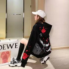 Load image into Gallery viewer, Sweatshirts Women Loose Sweatshirts Autumn Long Sleeve Cute Bird Print Harajuku Hoodie Streetwear Oversized Tops Hoody Womens