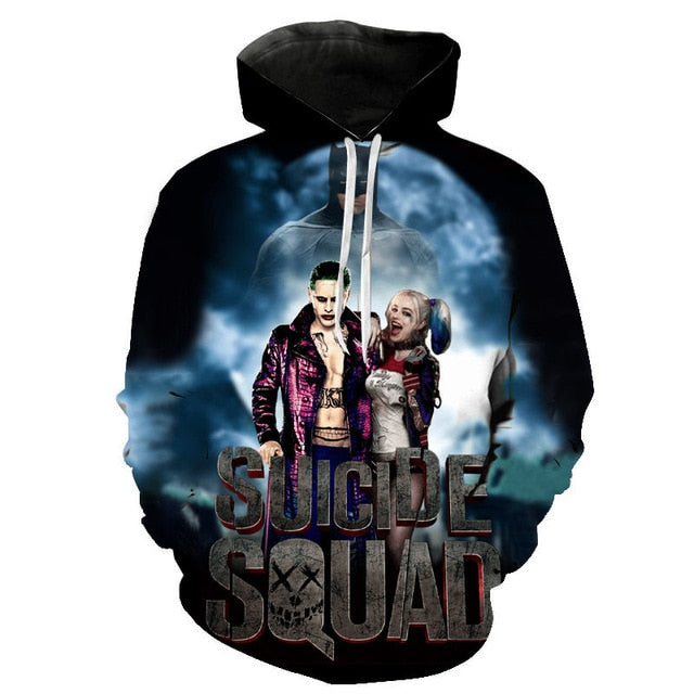 Birds Of Prey Harley Quinn Hoodies Men Women 3D Print Sweatshirts Fashion Harajuku Pullover Cool Hooded Streetwear Coat Jacket